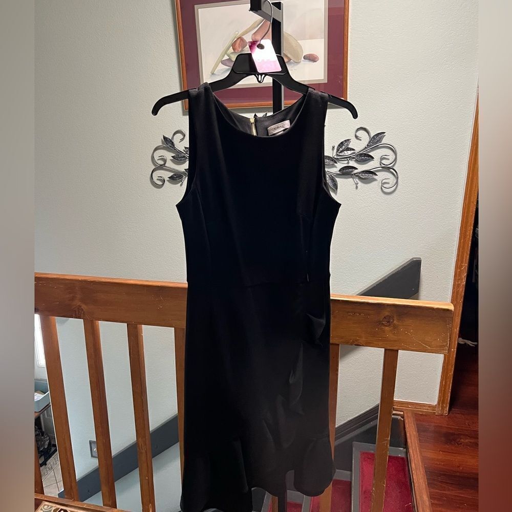 EUC Calvin Klein Elegant Black Sleeveless Dress Size 8 #092